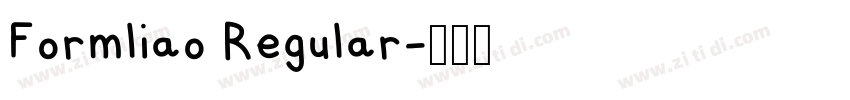 Formliao Regular字体转换